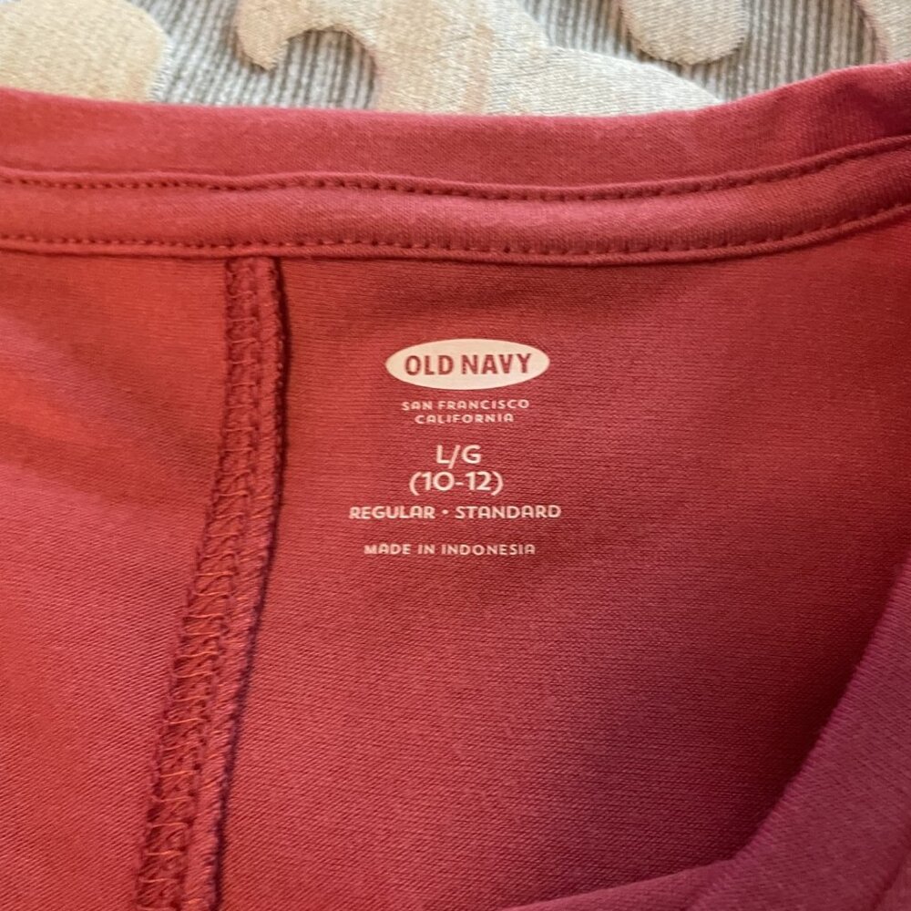 Girl's Old Navy Size Large (10/12) Long Sleeve Tunic Pink Crewneck EUC - Picture 4 of 6